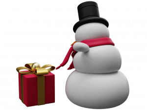 snowman low-poly Modèle 3D