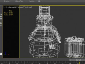 snowman low-poly Modèle 3D