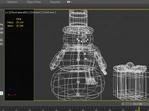 snowman low-poly 3D Model