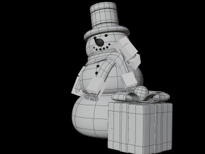 snowman low-poly Modèle 3D
