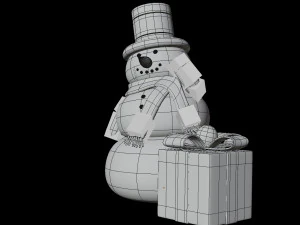 snowman low-poly 3D Model