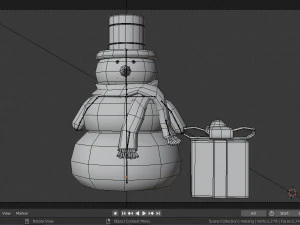 snowman low-poly 3D Model