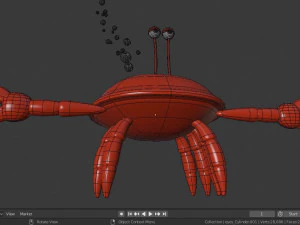 crab cartoon low poly 3D Model