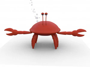 desenho de caranguejo baixo poli Modelo 3D