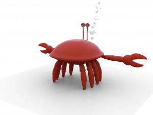crab cartoon low poly Modello 3D