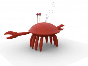 crab cartoon low poly 3D Model