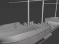Galleon BattleShip Low-poly 3D Model