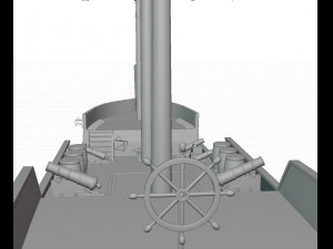 galleon battleship low-poly 3D Model