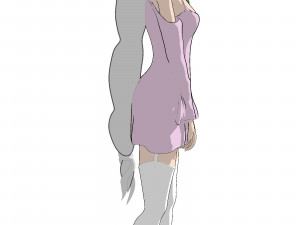 Re zero emilia anime girl low-poly 3D 모델