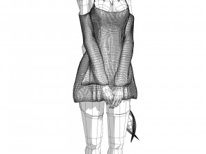 Re zero emilia anime girl low-poly 3D 모델