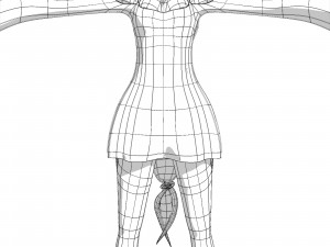Re zero emilia anime girl low-poly 3D 모델