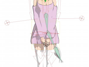 Re zero emilia anime girl low-poly 3D 모델