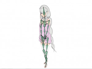 Re zero emilia anime girl low-poly 3D 모델