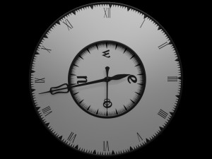 animated clock low-poly Modèle 3D