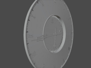 animated clock low-poly Model 3D