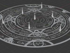 circle magic vfx anime Model 3D