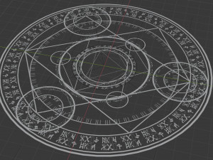 circle magic vfx anime Model 3D
