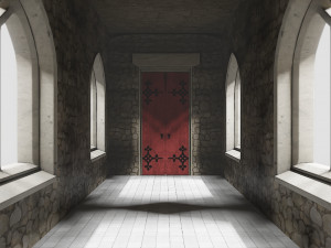 inside medieval castle Model 3D