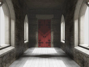 inside medieval castle 3D Model