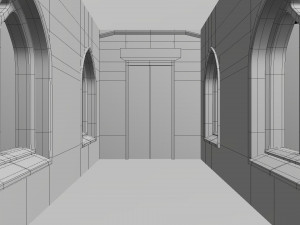 inside medieval castle Model 3D
