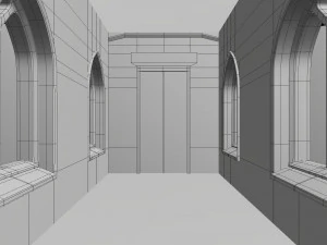 inside medieval castle 3D Model
