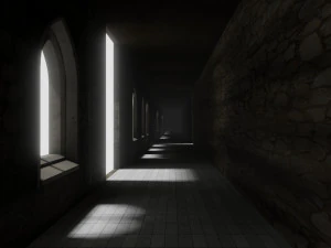 inside medieval castle 3D Model