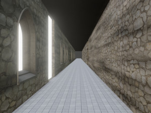 inside medieval castle Model 3D