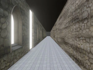 inside medieval castle 3D Model