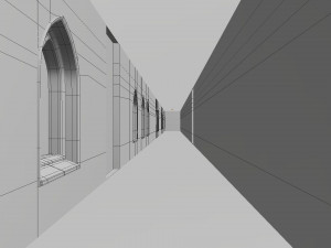 inside medieval castle Model 3D