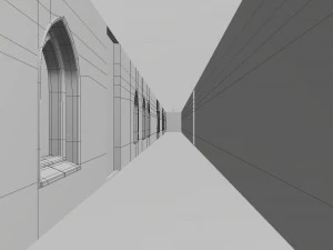 inside medieval castle 3D Model