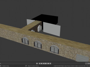 inside medieval castle Model 3D