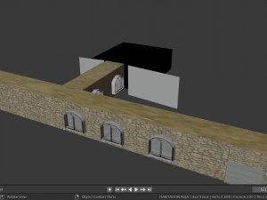 inside medieval castle 3D Model