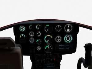 helicopter low-poly Modelo 3D