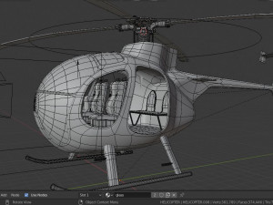 helicopter low-poly Modelo 3D