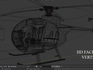 helicopter low-poly Modelo 3D
