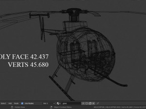 helicopter low-poly Modelo 3D