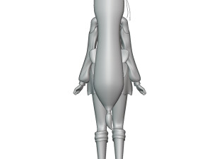 re zero-emilia-rig- anime girl 3D Model