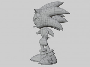 Sonic rigged 3D 模型