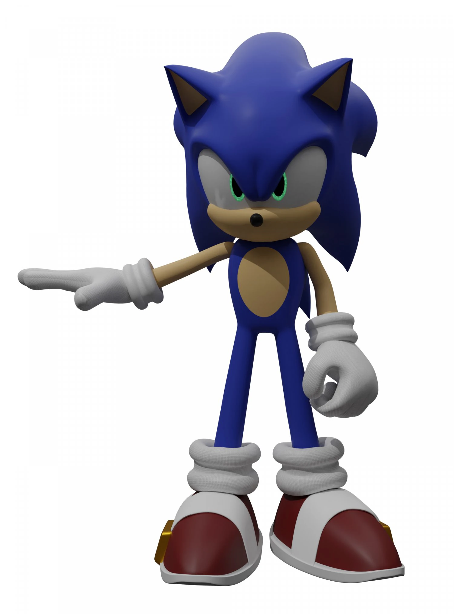 Sonic rigged 3D Model .c4d .max .obj .3ds .fbx .stl .blend