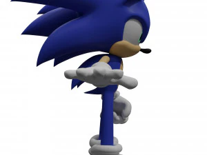 Sonic rigged 3D Model