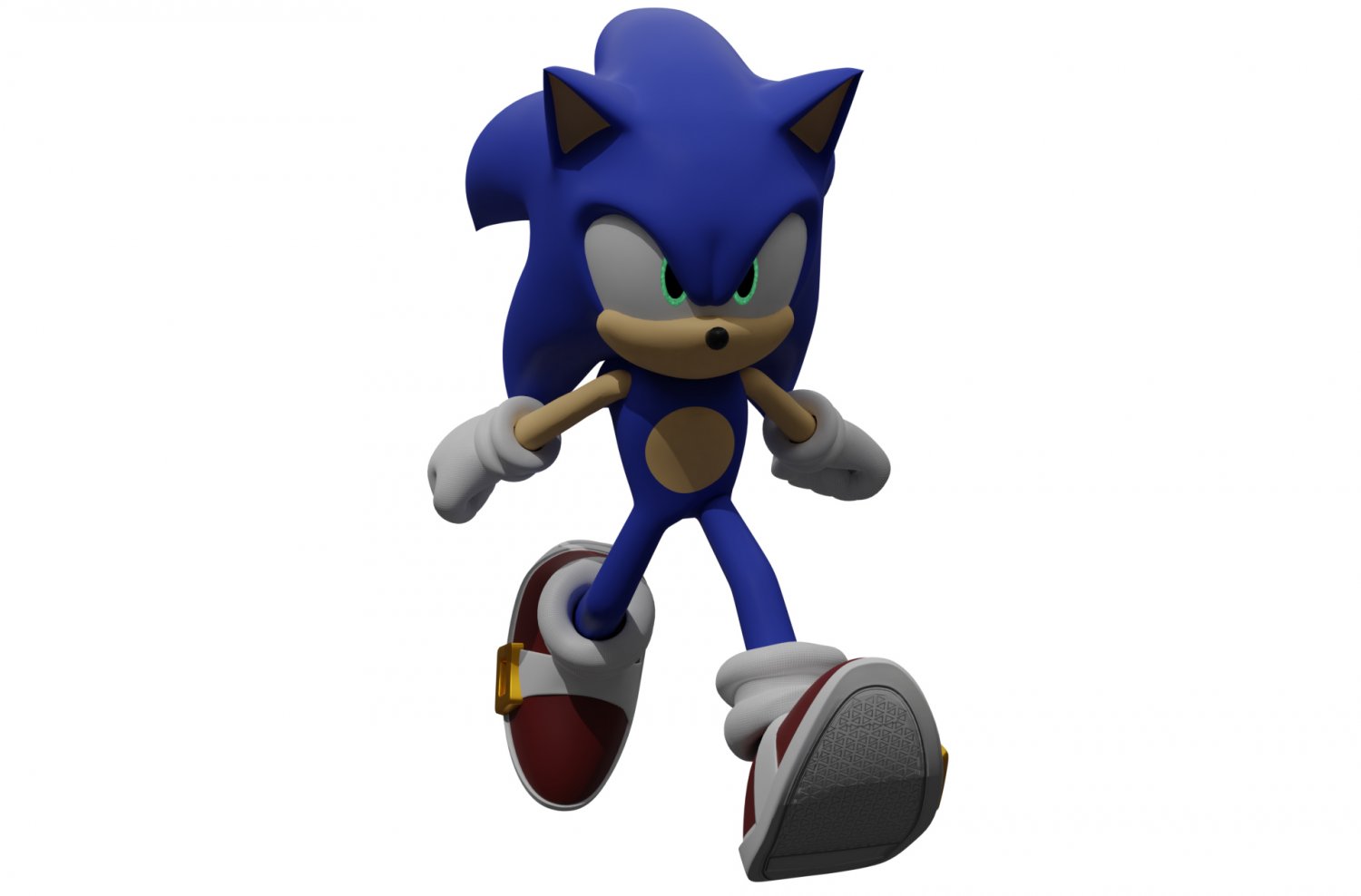 Sonic Rigged 3D Model in Fantasy 3DExport