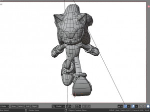 Sonic rigged 3D 模型