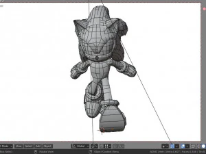 Sonic rigged 3D Model