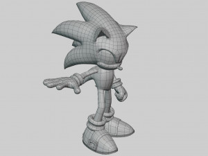 Sonic rigged 3D 模型