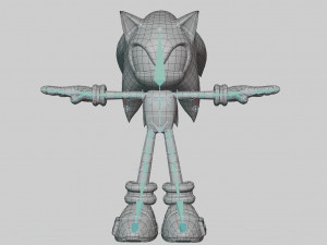 Sonic rigged 3D 模型