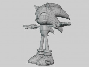 Sonic rigged 3D 模型