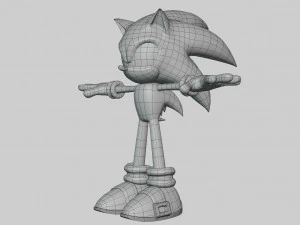 Sonic rigged 3D Model