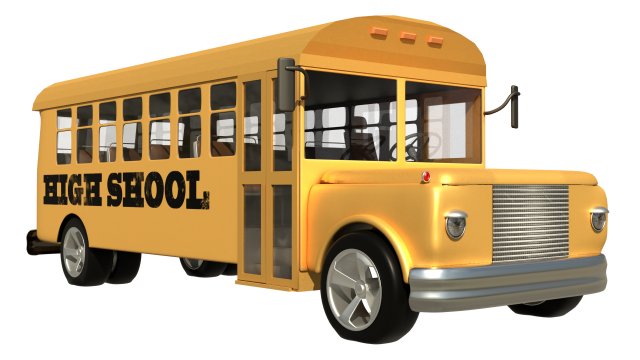 school bus Model 3D .c4d .max .obj .3ds .fbx .stl .blend 