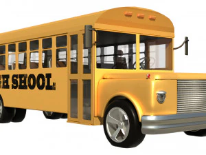 bus sekolah Model 3D