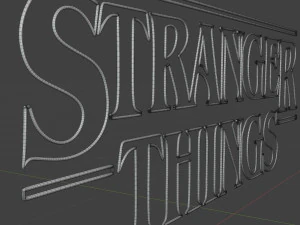 logo stranger things 3D Model